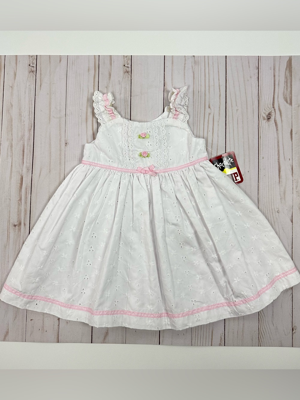 PETE'S PARTNER (GOOD LAD) vintage NWT white eyelet sundress - 12 months